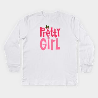 Pretty Girl Kids Long Sleeve T-Shirt